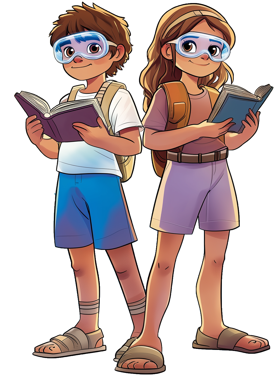 Aaron and Tiffany - Wonder Goggles Kids main characters